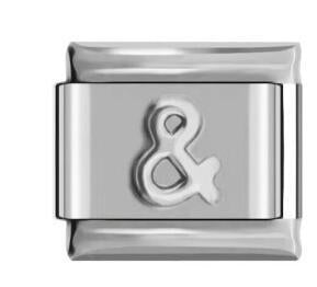 Gold Silver Stamped Pattern Stainless Steel Italian Charm Links