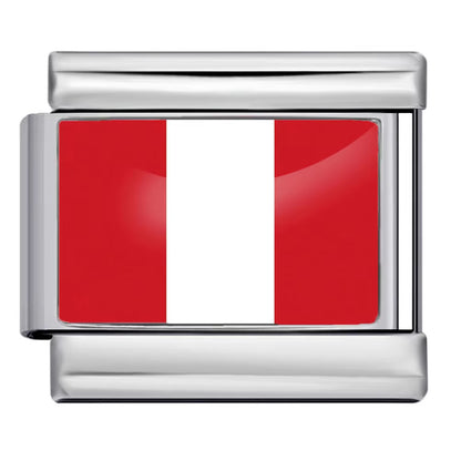 Hot-selling new world flag photo epoxy series stainless steel diy italian module bracelet accessories wholesale