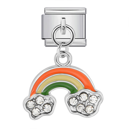 Cute Pendant Hook Style Stainless Steel Italian Charm Links