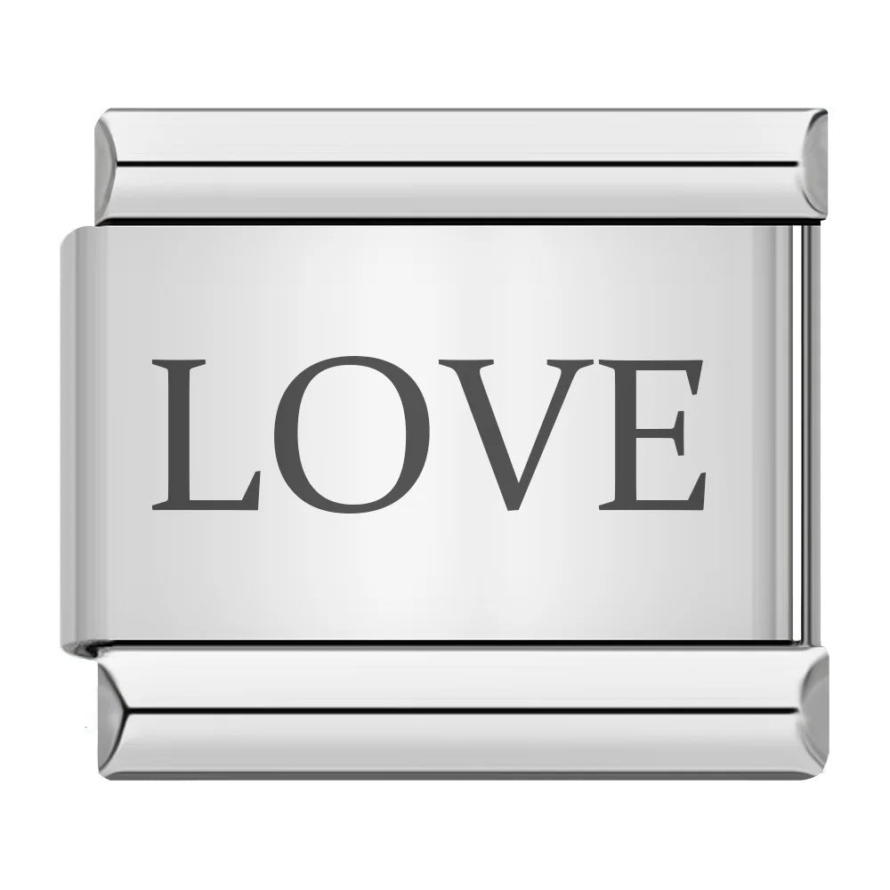 English word laser engraving module bracelet, stainless steel DIY Italian bracelet bracelet accessories