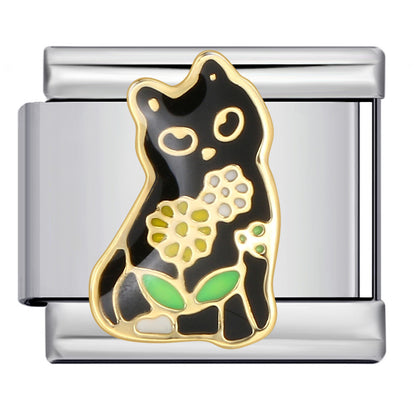 Color Enamel Paw Hook Stainless Steel Italian Charm Links