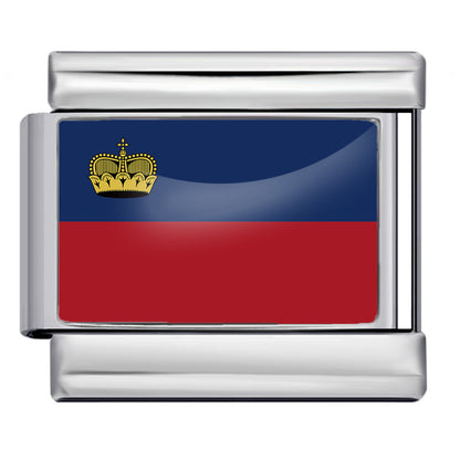 Hot-selling new world flag photo epoxy series stainless steel diy italian module bracelet accessories wholesale