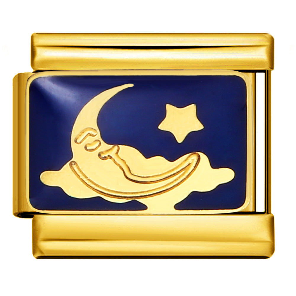 Starry sky universe series welding pattern italian module bracelet italian charm bracelet