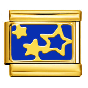 Gold Plated Enamel Italian Charm Stainless Steel