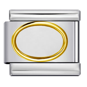 Gold Silver Stamped Pattern Stainless Steel Italian Charm Links