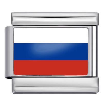 Hot-selling new world flag photo epoxy series stainless steel diy italian module bracelet accessories wholesale