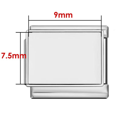 Photo multifunctional italian module bracelet square elastic patchwork stainless steel watch strap italian charm