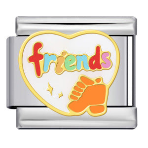 Friendship series stainless steel gold-plated welding diy italian module bracelet italian charm bracel