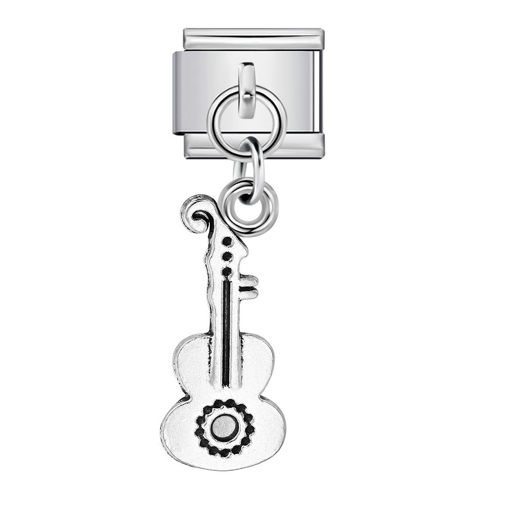 Musical Instrument Italian Charm Bracelet DIY Hook Charms