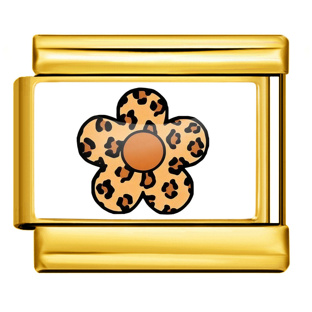 New arrival fresh pattern italian modular bracelet stainless steel flower smiley face pattern diy detachable bracelet