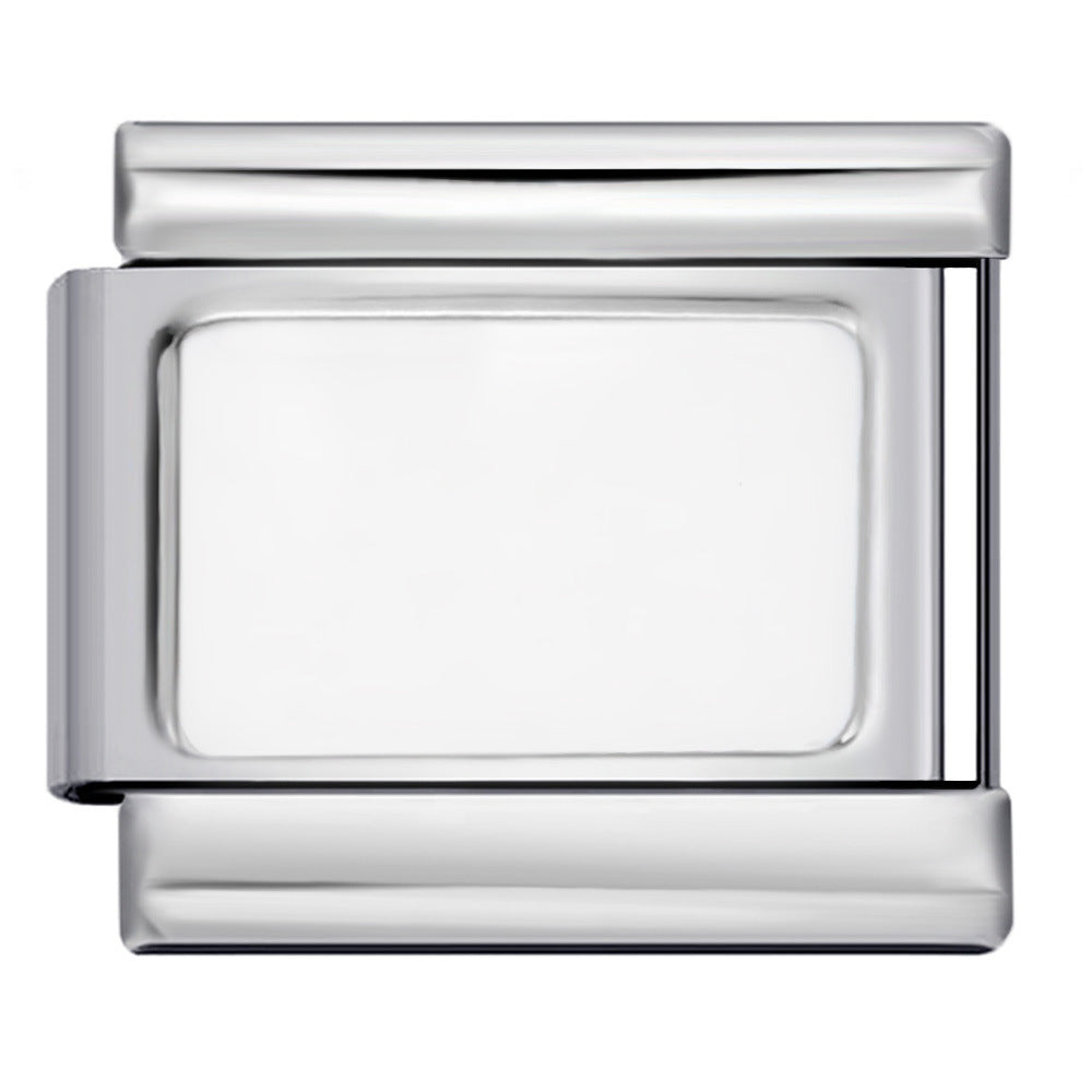 Star Eye Stamped Enamel Italian Charm Stainless Steel