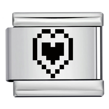 New retro pixel laser pattern stainless steel bracelet diy customizable watch band chain