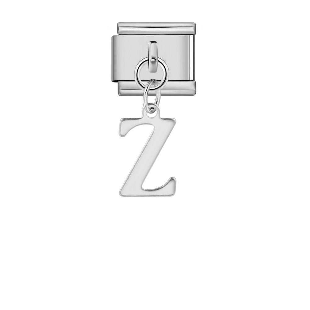 Silver minimalist letter Italian module bracelet, stainless steel handmade DIY hook elastic splicing bracelet accessories