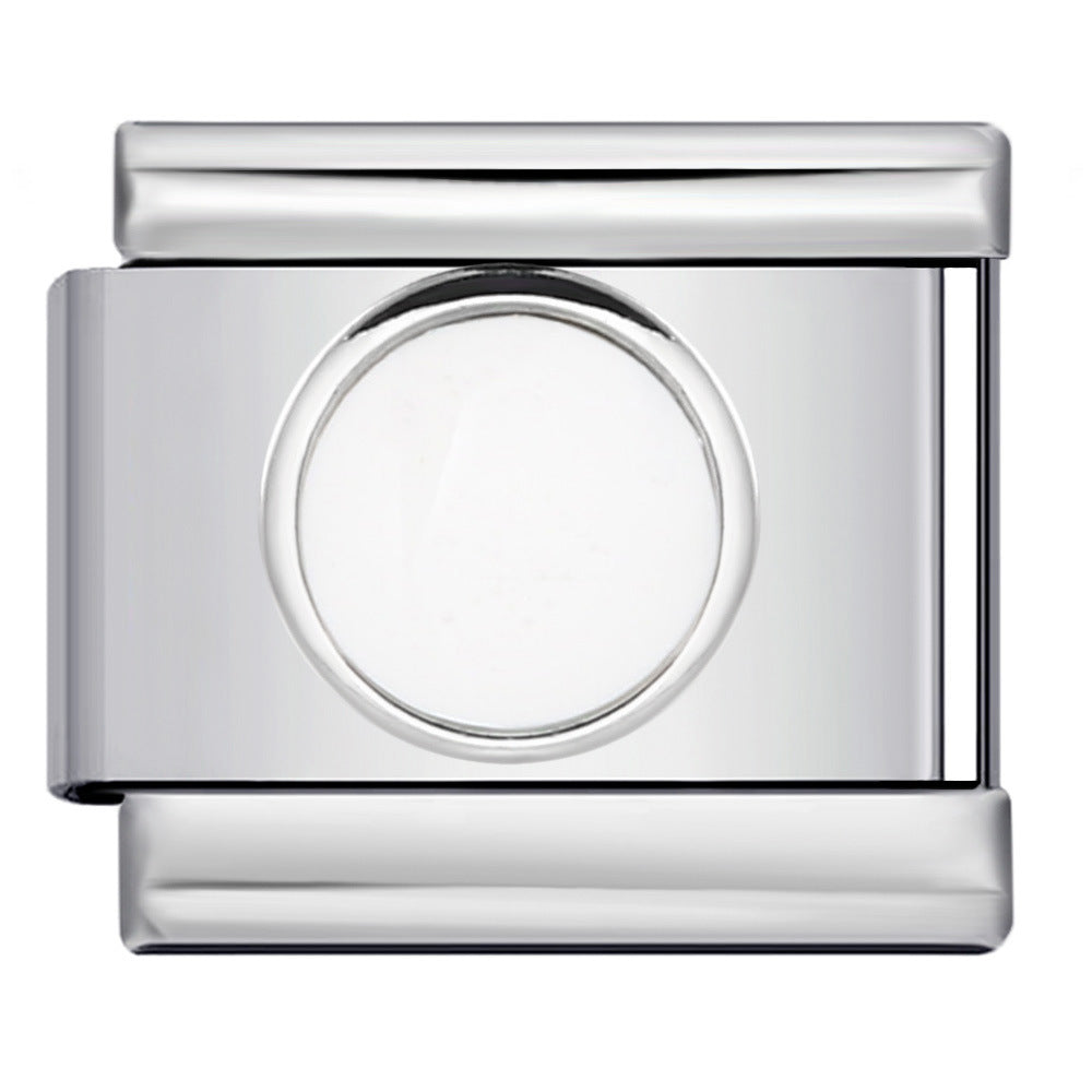 Star Eye Stamped Enamel Italian Charm Stainless Steel