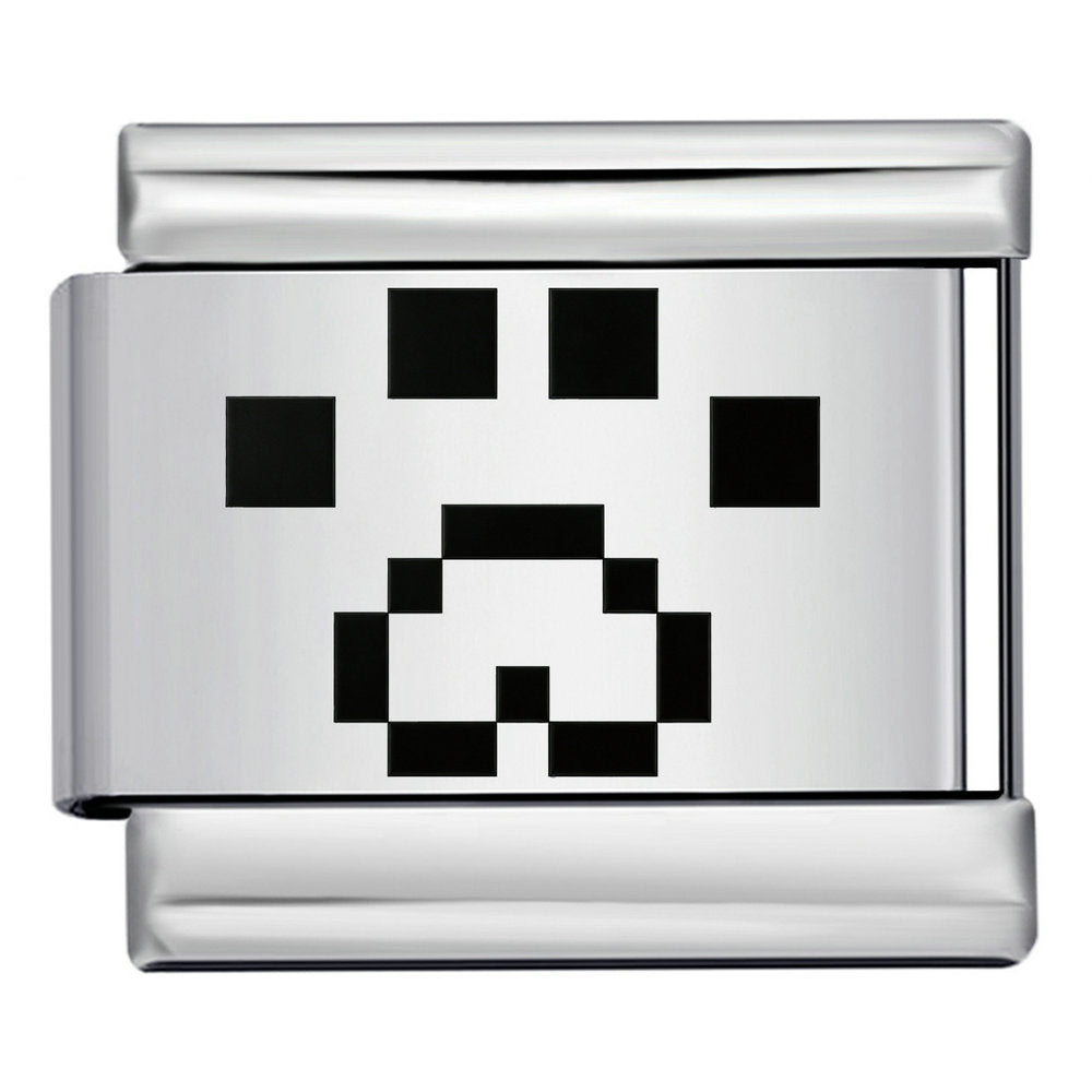 New retro pixel laser pattern stainless steel bracelet diy customizable watch band chain