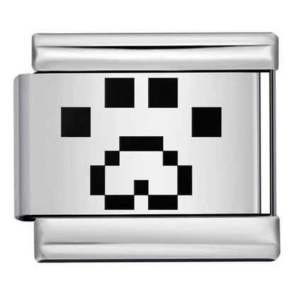 New retro pixel laser pattern stainless steel bracelet diy customizable watch band chain