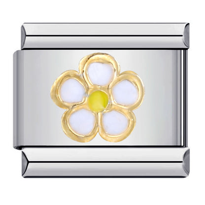 Gold Plated Enamel Italian Charm Stainless Steel