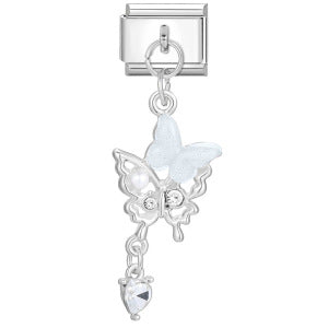 Hook butterfly pendant italian modular bracelet stainless steel patchwork strap chain italian charm