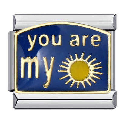 Friendship series stainless steel gold-plated welding diy italian module bracelet italian charm bracel