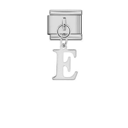 Silver minimalist letter Italian module bracelet, stainless steel handmade DIY hook elastic splicing bracelet accessories
