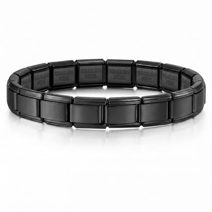 Stainless Steel Vacuum IP Plated Italian Module Bracelet Foundation Elastic Strap Chain Italian Charm