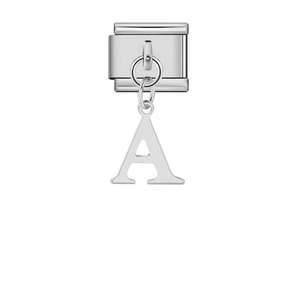 Silver minimalist letter Italian module bracelet, stainless steel handmade DIY hook elastic splicing bracelet accessories