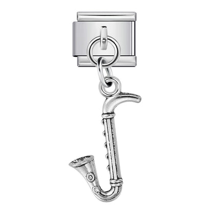 Musical Instrument Italian Charm Bracelet DIY Hook Charms