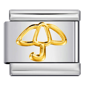 Gold Silver Stamped Pattern Stainless Steel Italian Charm Links