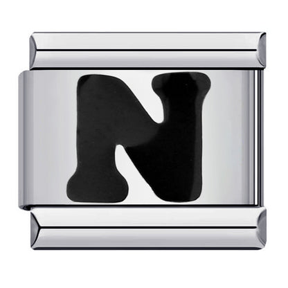 New arrival black english letter diy italian module bracelet italian charm bracelet