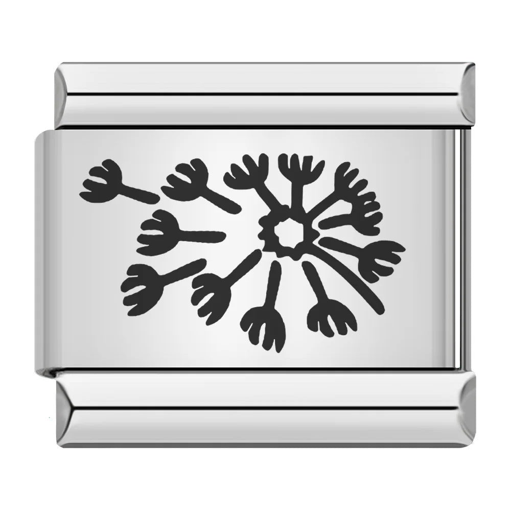 Laser Engraved Cat Paw Dog Stainless Steel Italian Charm Links