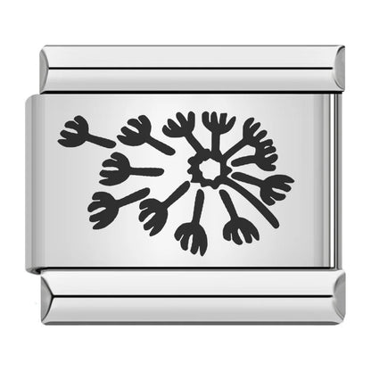 Laser Engraved Cat Paw Dog Stainless Steel Italian Charm Links