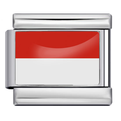 Hot-selling new world flag photo epoxy series stainless steel diy italian module bracelet accessories wholesale