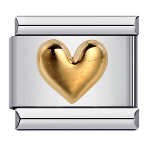 Gold Silver Stamped Pattern Stainless Steel Italian Charm Links