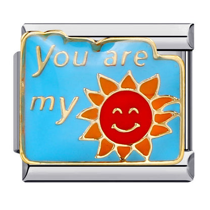 Friendship series stainless steel gold-plated welding diy italian module bracelet italian charm bracel