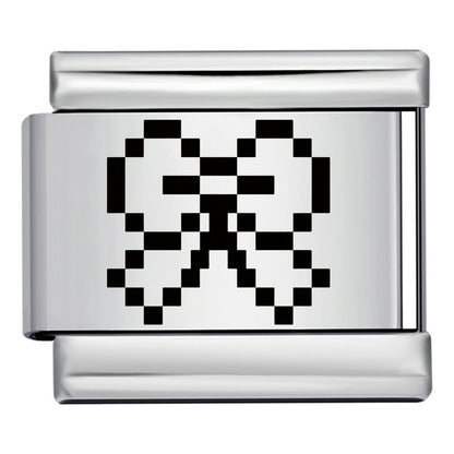 New retro pixel laser pattern stainless steel bracelet diy customizable watch band chain