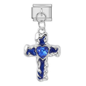 Cross pendant hook style italian modular bracelet diy elastic splicing stainless steel watch band chain accessories