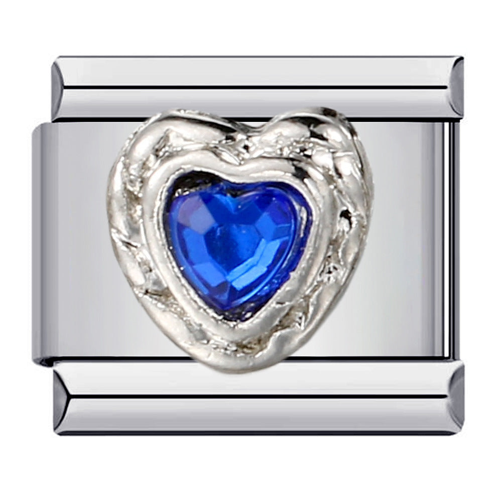 Inlaid new arrival stainless steel welded oil dripping diy italian module bracelet italian charm bracel