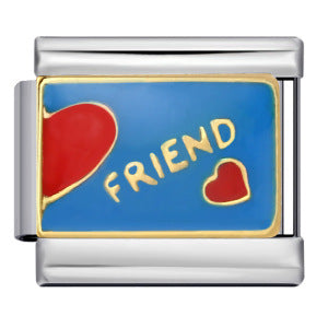 Friendship series stainless steel gold-plated welding diy italian module bracelet italian charm bracel