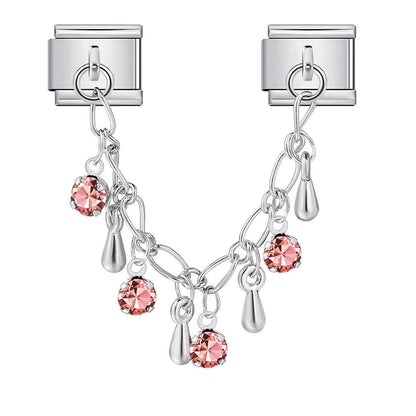 Butterfly and star pendant italian modular bracelet - stainless steel double hook diy stretch bracelet accessories