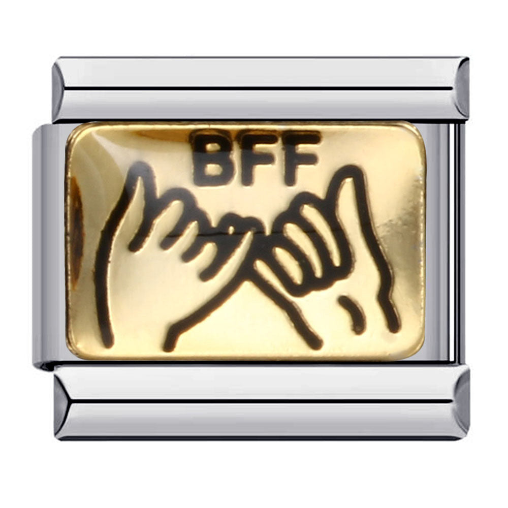 Friendship series stainless steel gold-plated welding diy italian module bracelet italian charm bracel