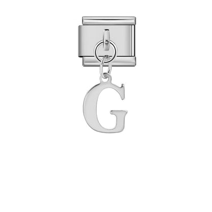Silver minimalist letter Italian module bracelet, stainless steel handmade DIY hook elastic splicing bracelet accessories