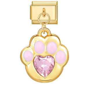 Color Enamel Paw Hook Stainless Steel Italian Charm Links