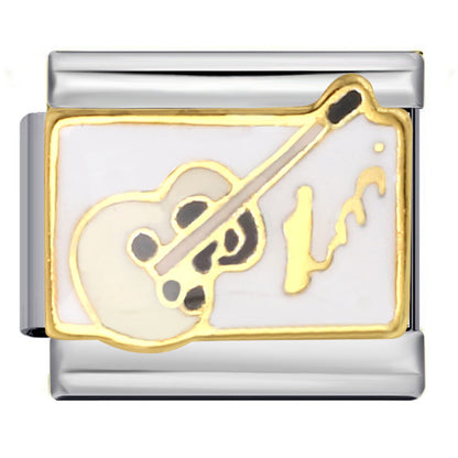 Music Theme Welded Italian Charm Stainless Steel