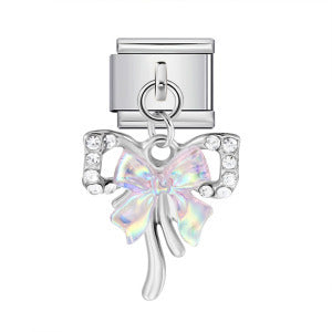Hook butterfly pendant italian modular bracelet stainless steel patchwork strap chain italian charm