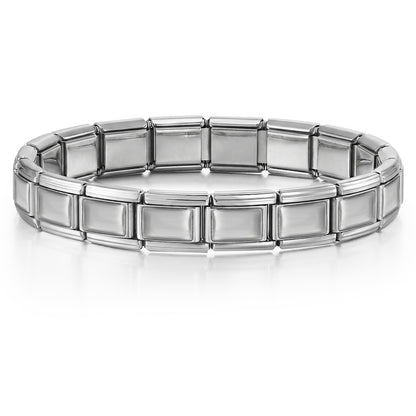 Stainless Steel Vacuum IP Plated Italian Module Bracelet Foundation Elastic Strap Chain Italian Charm