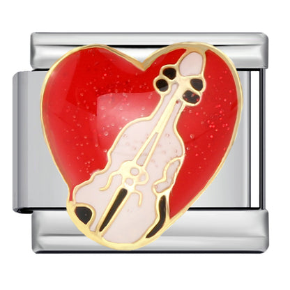 Music Theme Welded Italian Charm Stainless Steel