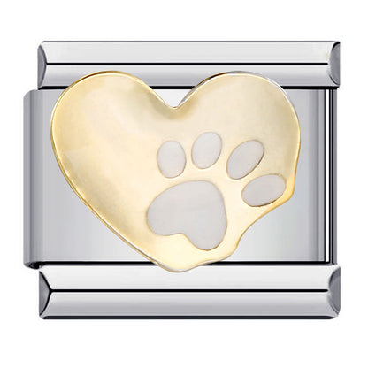 New stainless steel colorful enamel cat paw series italian module bracelet diy stretch patchwork bracelet