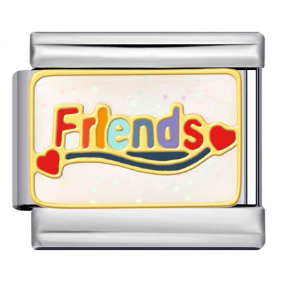 Friendship series stainless steel gold-plated welding diy italian module bracelet italian charm bracel