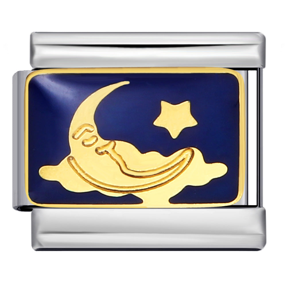 Starry sky universe series welding pattern italian module bracelet italian charm bracelet