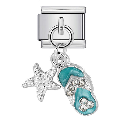 Cute Pendant Hook Style Stainless Steel Italian Charm Links